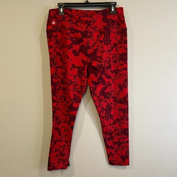 NWOT ZELLA Studio Lite Flex High Waist 7/8 Leggings in‎ Burgundy London Roisin - Picture 6 of 9